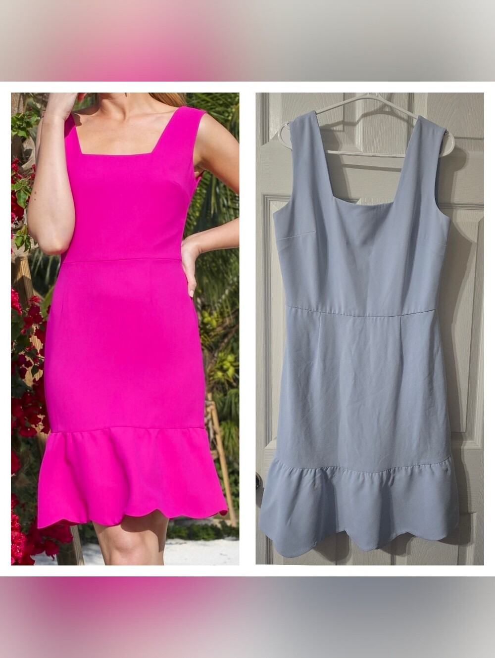 NWT Camilyn Beth Formal Ruffle Hem Square Neck Sleeveless Stacey Dress, Size 6.